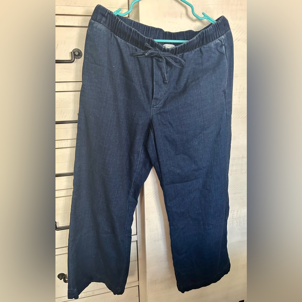American Eagle Outfitters Dark Blue Wide Leg Jeans